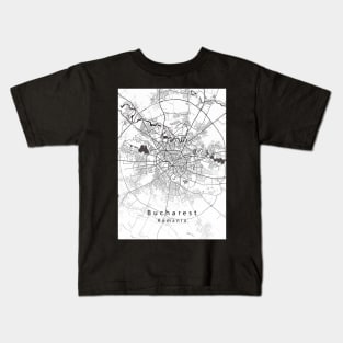 Bucharest Romania City Map Kids T-Shirt